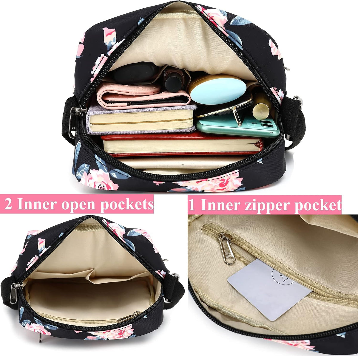 Girls Crossbody Purses for Kids 2 PCS Cross Body Bag Women Messenger Bag Girls Canvas Bag Cross Body Purse Set - Colors B