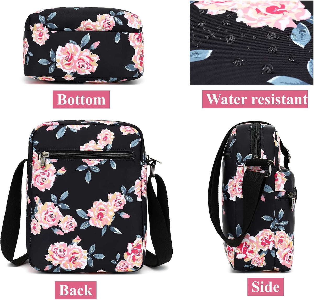 Girls Crossbody Purses for Kids 2 PCS Cross Body Bag Women Messenger Bag Girls Canvas Bag Cross Body Purse Set - Colors B
