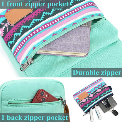 Girls Crossbody Purses for Kids 2 PCS Cross Body Bag Women Messenger Bag Girls Canvas Bag Cross Body Purse Set - Colors B