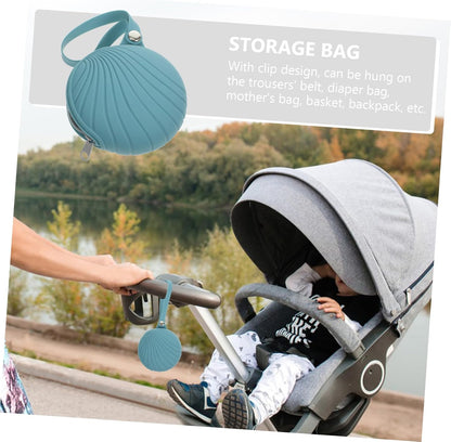 Reusable Silicone Pacifier Storage Bag Washable Design Travel-Friendly Pacifier Holder Case for Babies Lightweight and Convenient Pouch