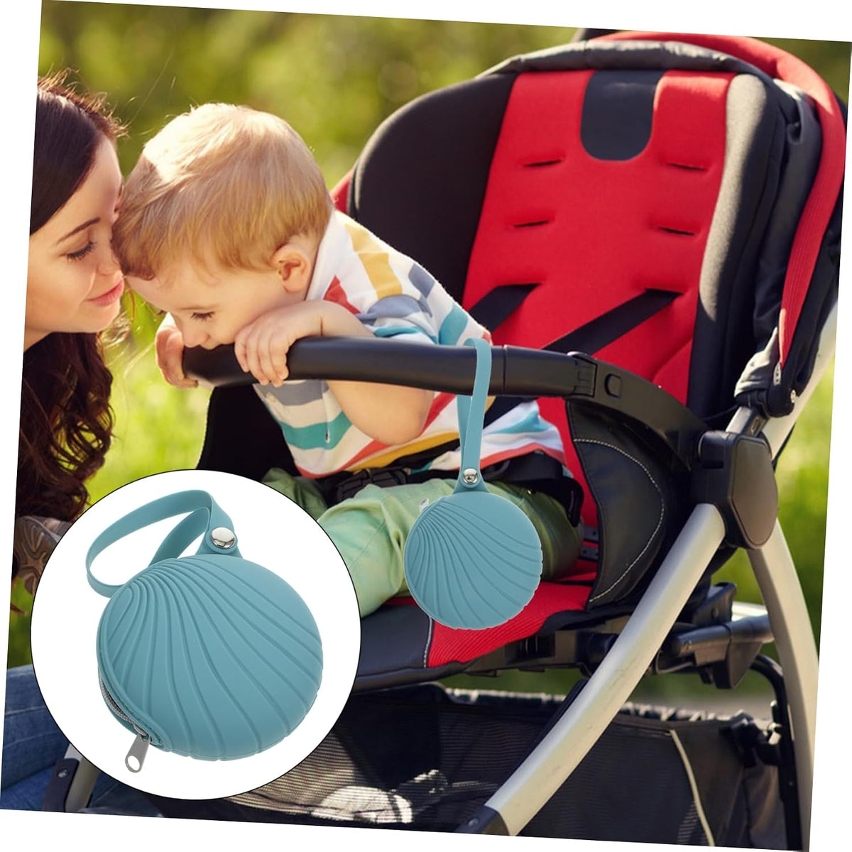 Reusable Silicone Pacifier Storage Bag Washable Design Travel-Friendly Pacifier Holder Case for Babies Lightweight and Convenient Pouch