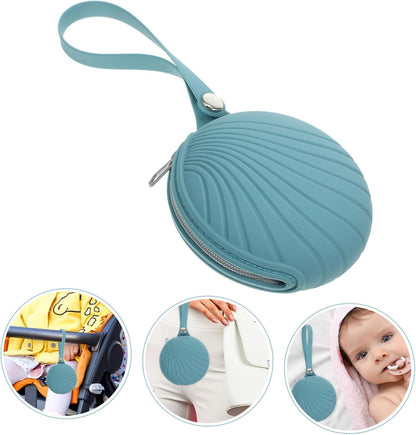 Reusable Silicone Pacifier Storage Bag Washable Design Travel-Friendly Pacifier Holder Case for Babies Lightweight and Convenient Pouch
