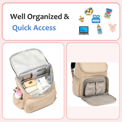 Lightweight Diaper Bag Backpack, Medium