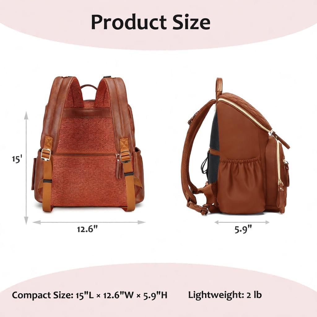 Lightweight Diaper Bag Backpack, Medium