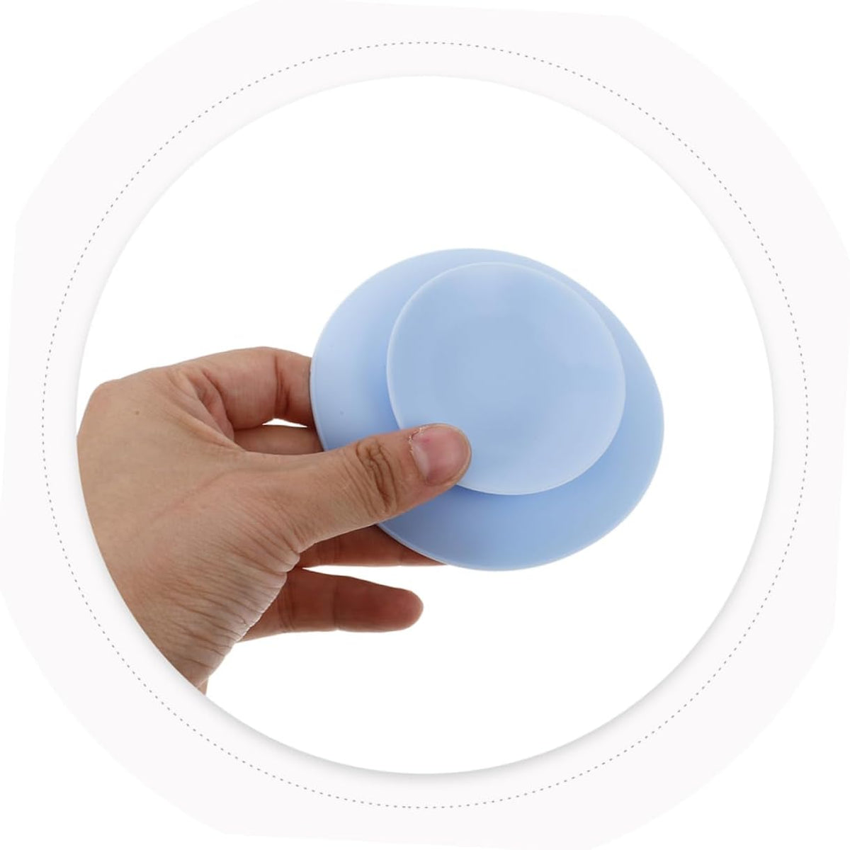 8pcs Double Sided Silicone Suction Cup Pads for Plates Bowls
