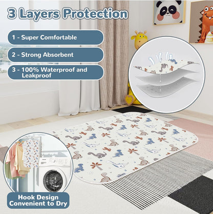 Baby Diaper Changing Pad, 31.5" x 21.5" Extra Large Portable Changing Mat