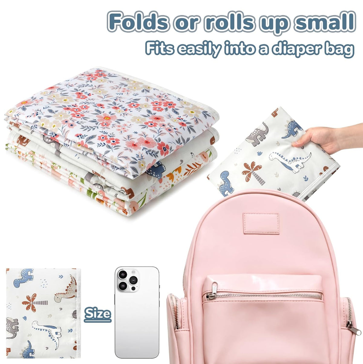 Baby Diaper Changing Pad, 31.5" x 21.5" Extra Large Portable Changing Mat