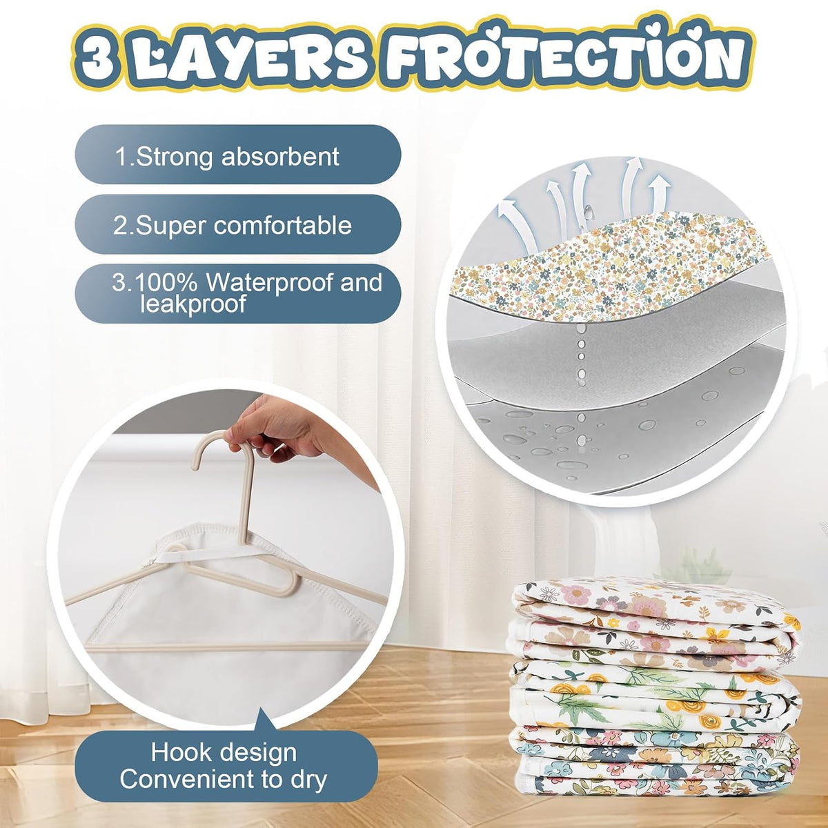 Baby Diaper Changing Pad, 31.5" x 21.5" Extra Large Portable Changing Mat