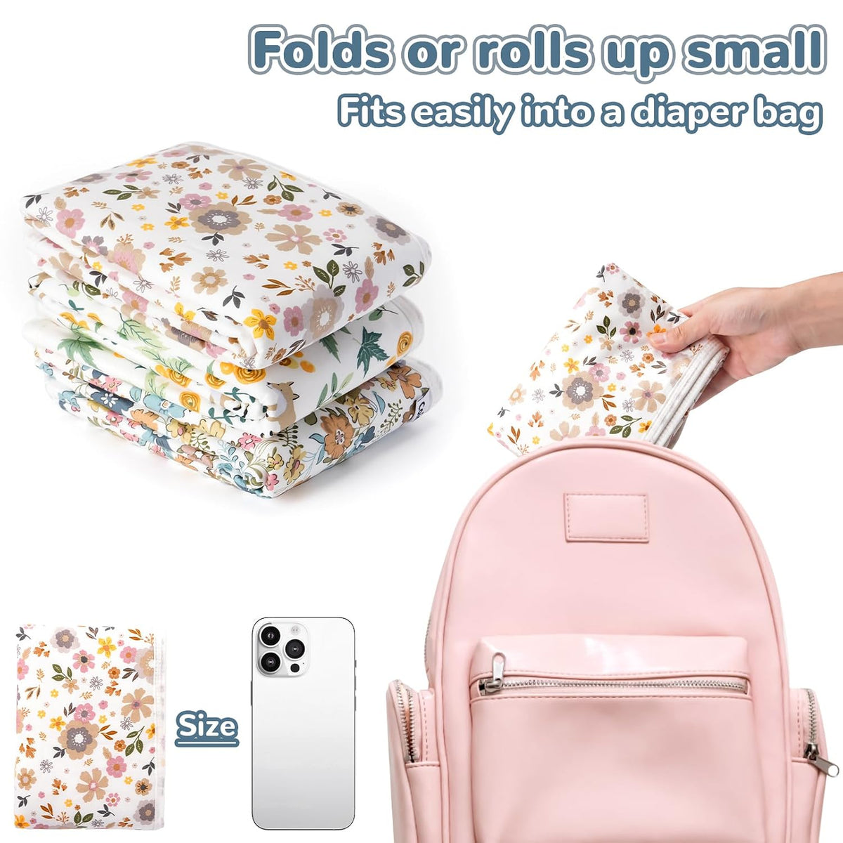 Baby Diaper Changing Pad, 31.5" x 21.5" Extra Large Portable Changing Mat