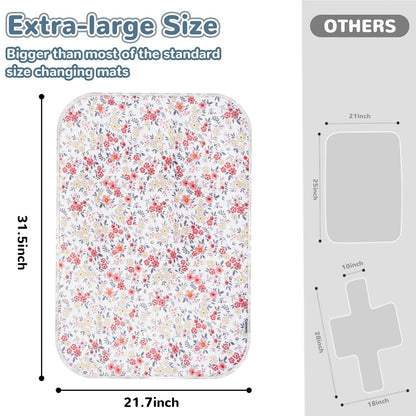 Baby Diaper Changing Pad, 31.5" x 21.5" Extra Large Portable Changing Mat