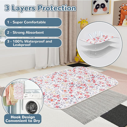 Baby Diaper Changing Pad, 31.5" x 21.5" Extra Large Portable Changing Mat
