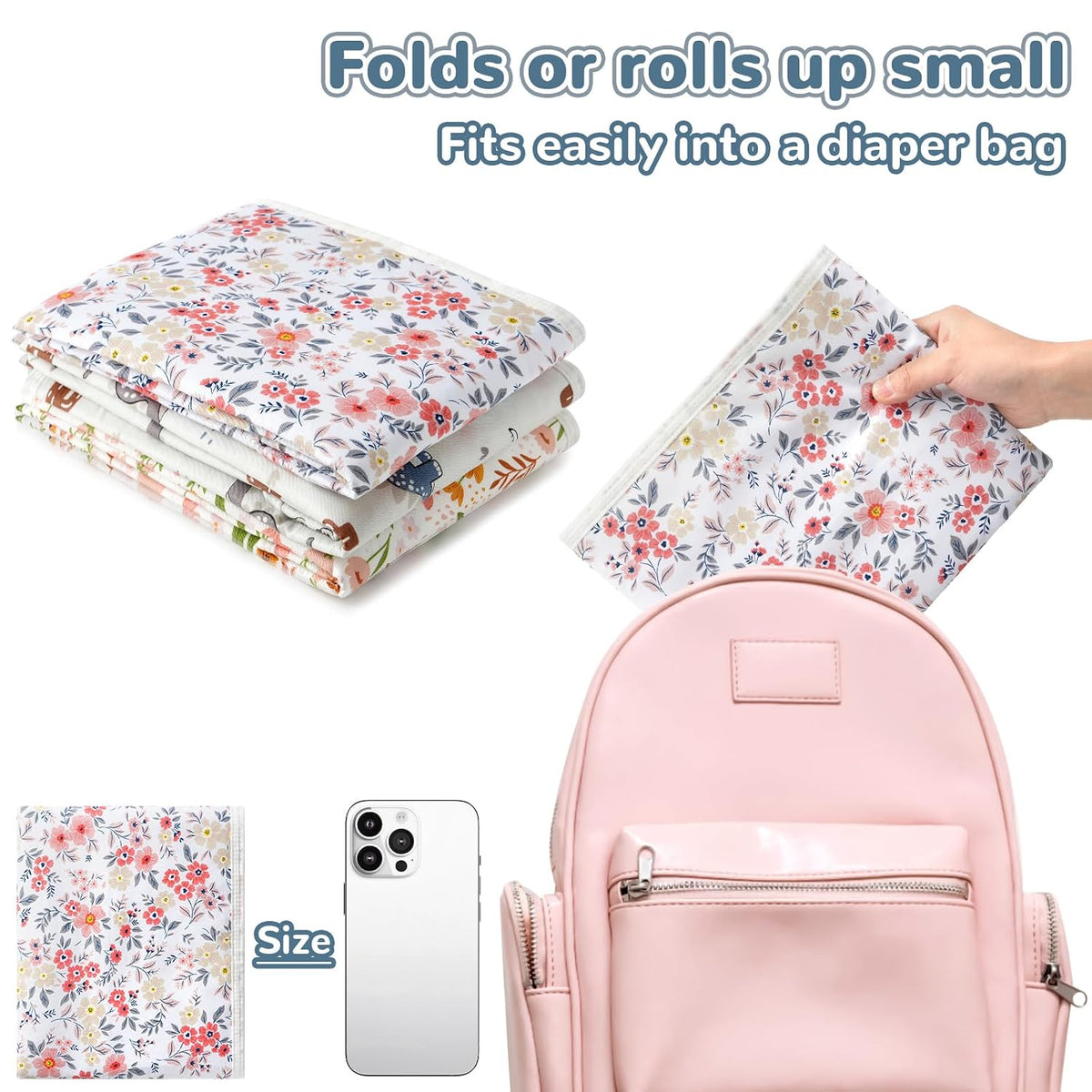 Baby Diaper Changing Pad, 31.5" x 21.5" Extra Large Portable Changing Mat
