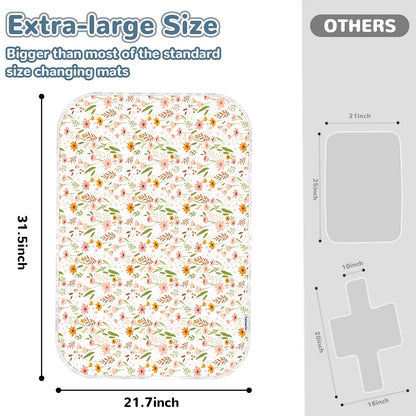 Baby Diaper Changing Pad, 31.5" x 21.5" Extra Large Portable Changing Mat