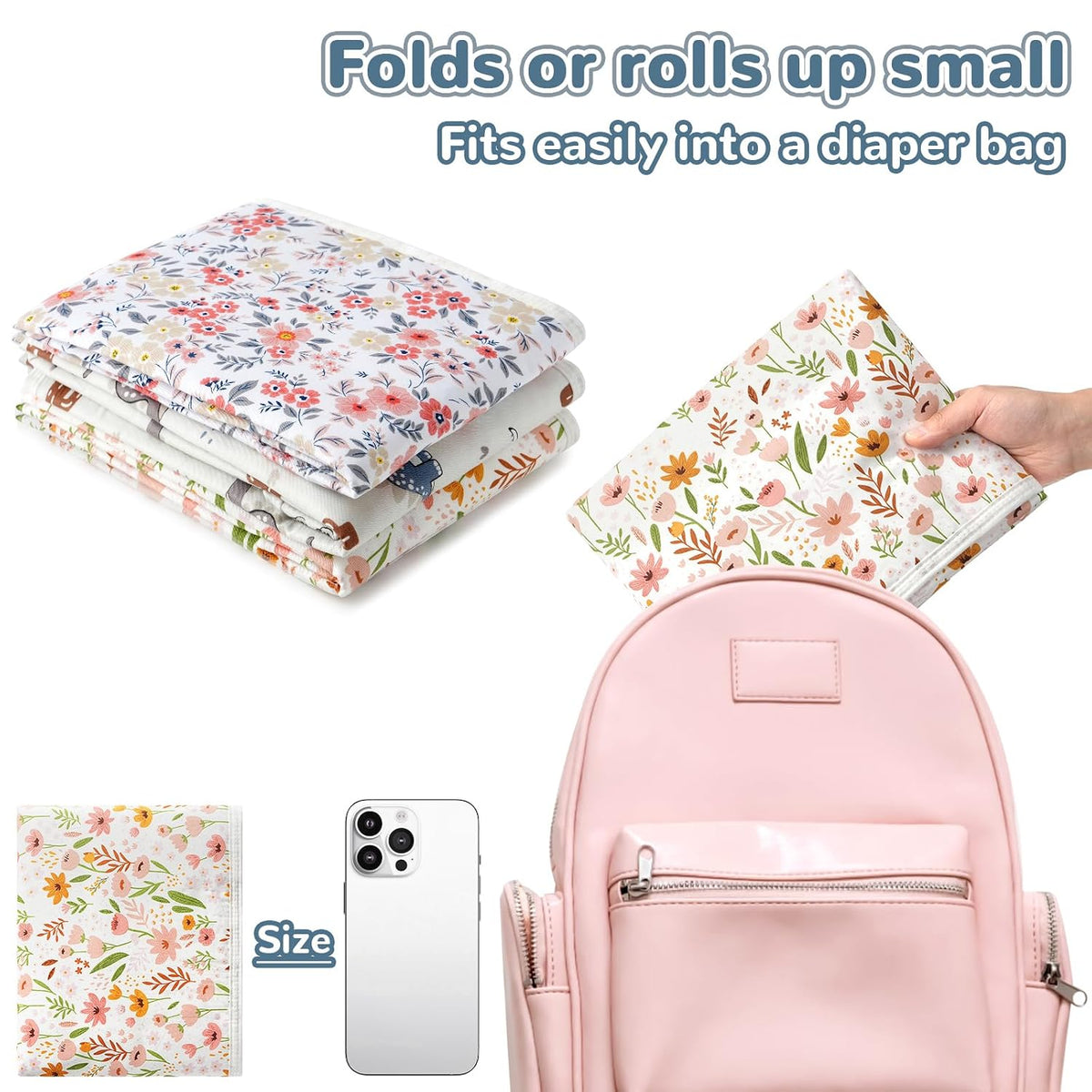 Baby Diaper Changing Pad, 31.5" x 21.5" Extra Large Portable Changing Mat