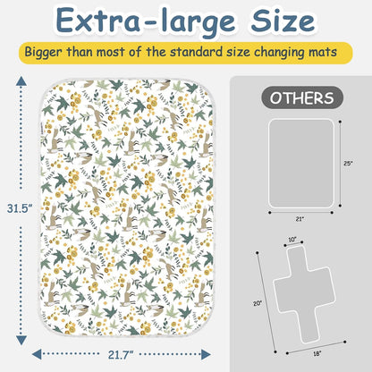Baby Diaper Changing Pad, 31.5" x 21.5" Extra Large Portable Changing Mat