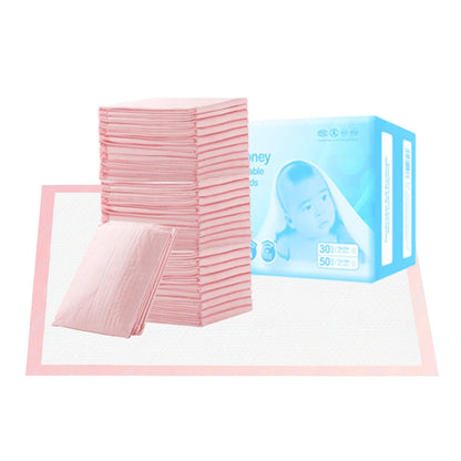 Disposable Changing Pads for Baby, 30 Pack Portable Diaper Changing Pad Liner, Baby Changing Pad Underpads Changing Table Pads Leak-Proof Breathable (Pink, 18x24 Inch)