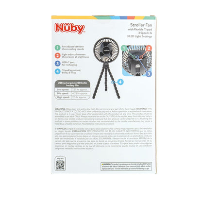 Nuby Flexible Tripod 3-Speed Stroller Fan