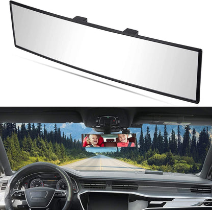 Panoramic Rear View Mirror, 12 Inch Wide Angle Clip On Mirror
