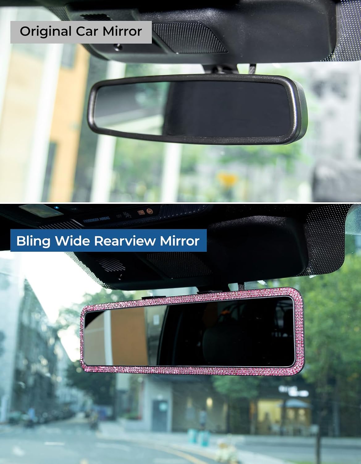 Panoramic Rear View Mirror, 12 Inch Wide Angle Clip On Mirror
