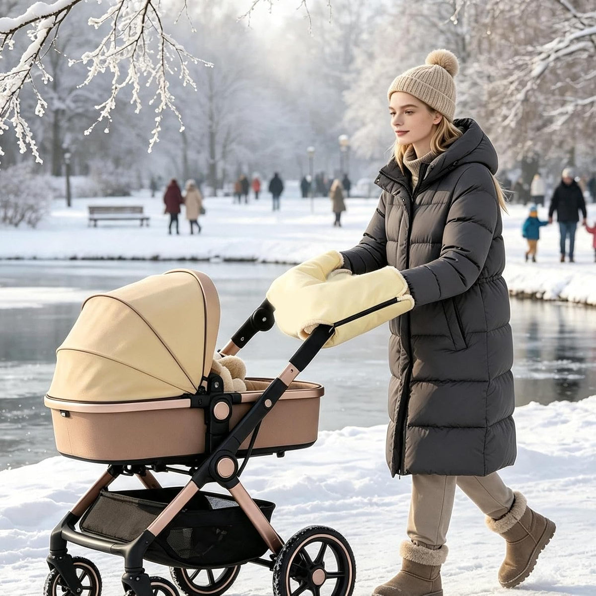 Stroller Hand Muff - Universal Waterproof Warm Windproof Fleece Sturdy