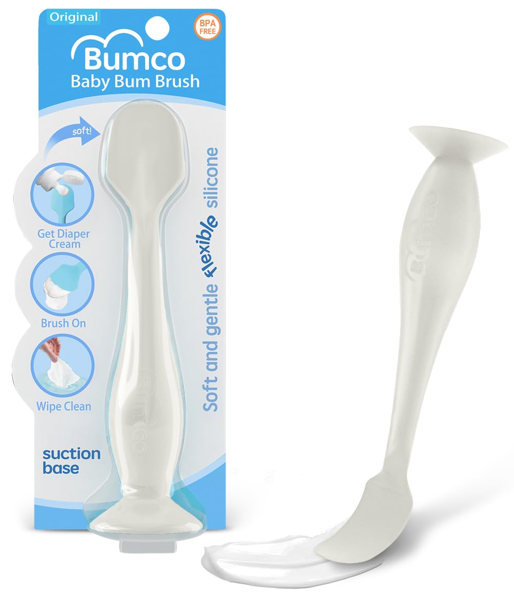 Travel Baby Diaper Cream Spatula with Protective Travel Case (Ivory)
