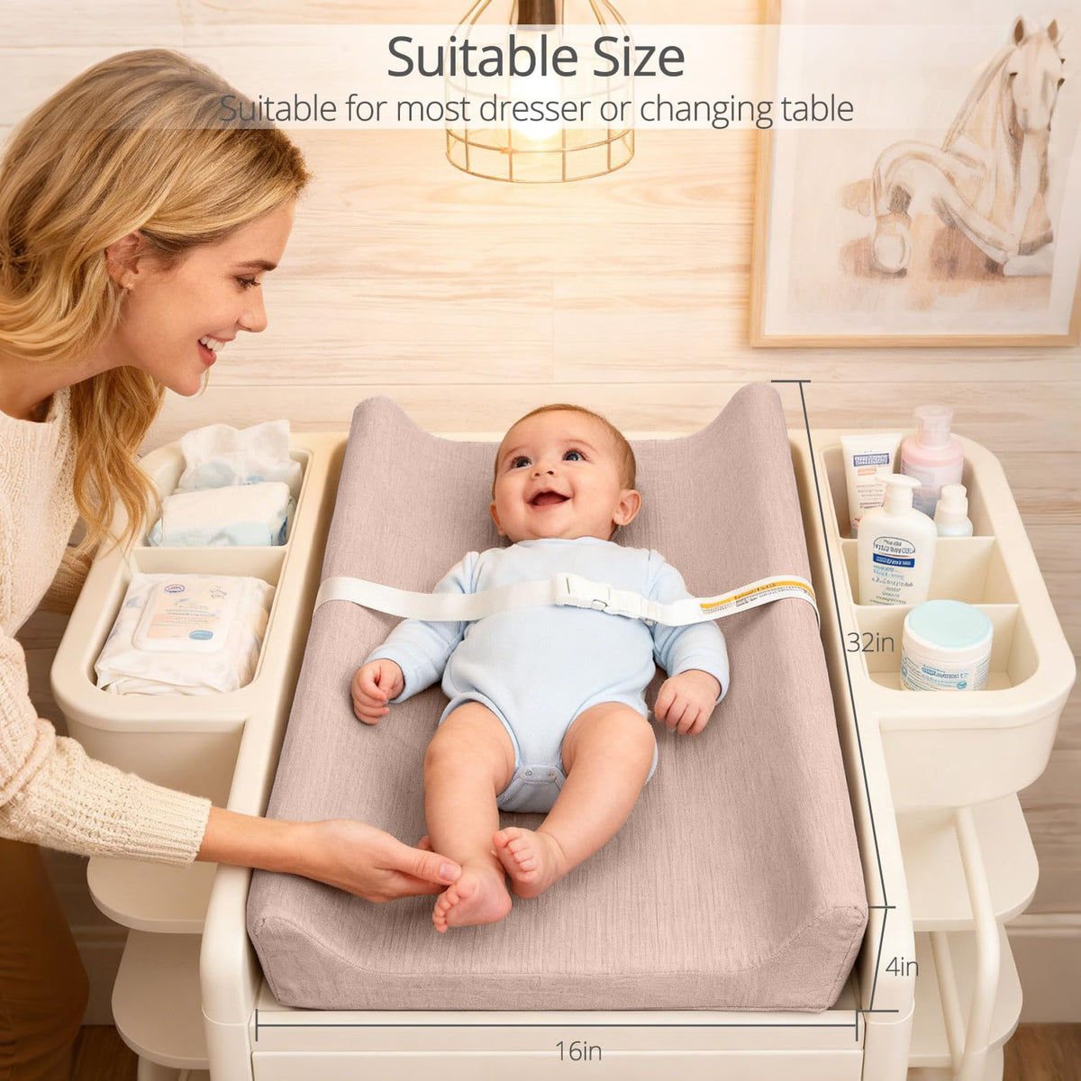 Muslin Baby Changing Pad with 2 Pack Covers
