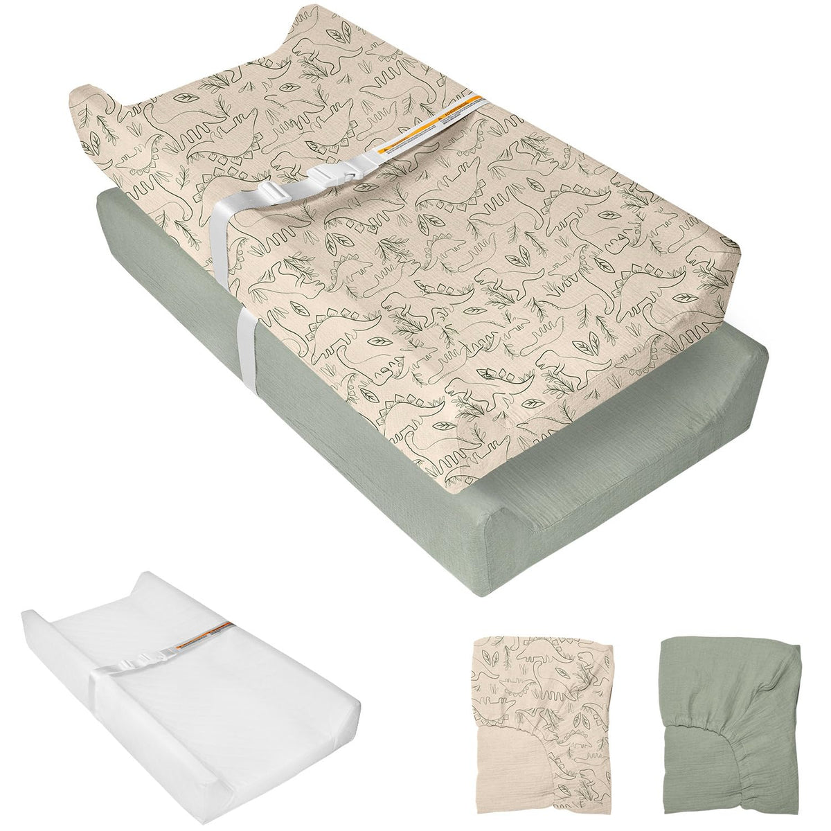 Muslin Baby Changing Pad with 2 Pack Covers