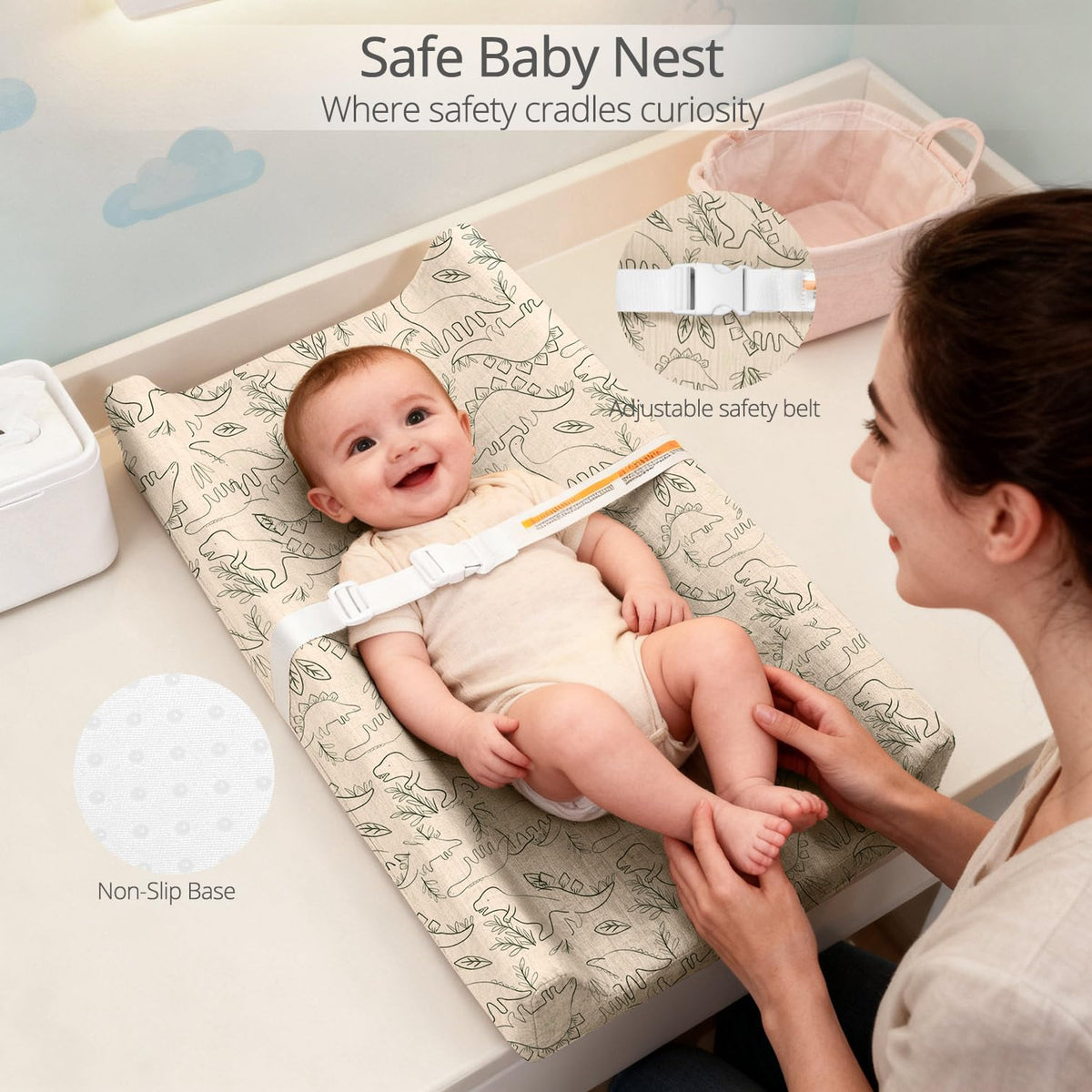 Muslin Baby Changing Pad with 2 Pack Covers