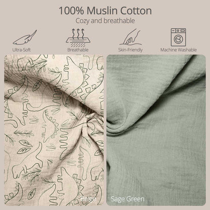 Muslin Baby Changing Pad with 2 Pack Covers
