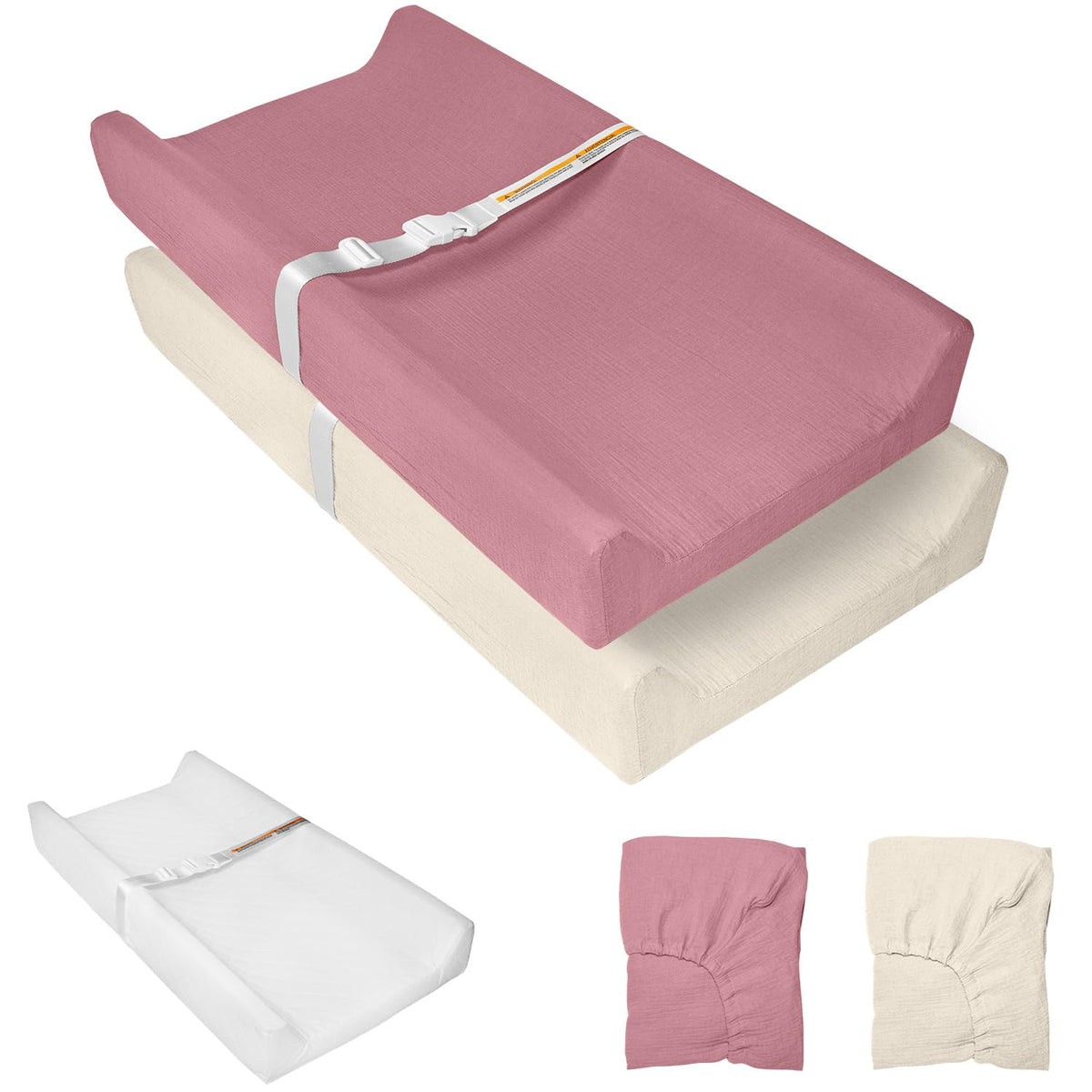Muslin Baby Changing Pad with 2 Pack Covers