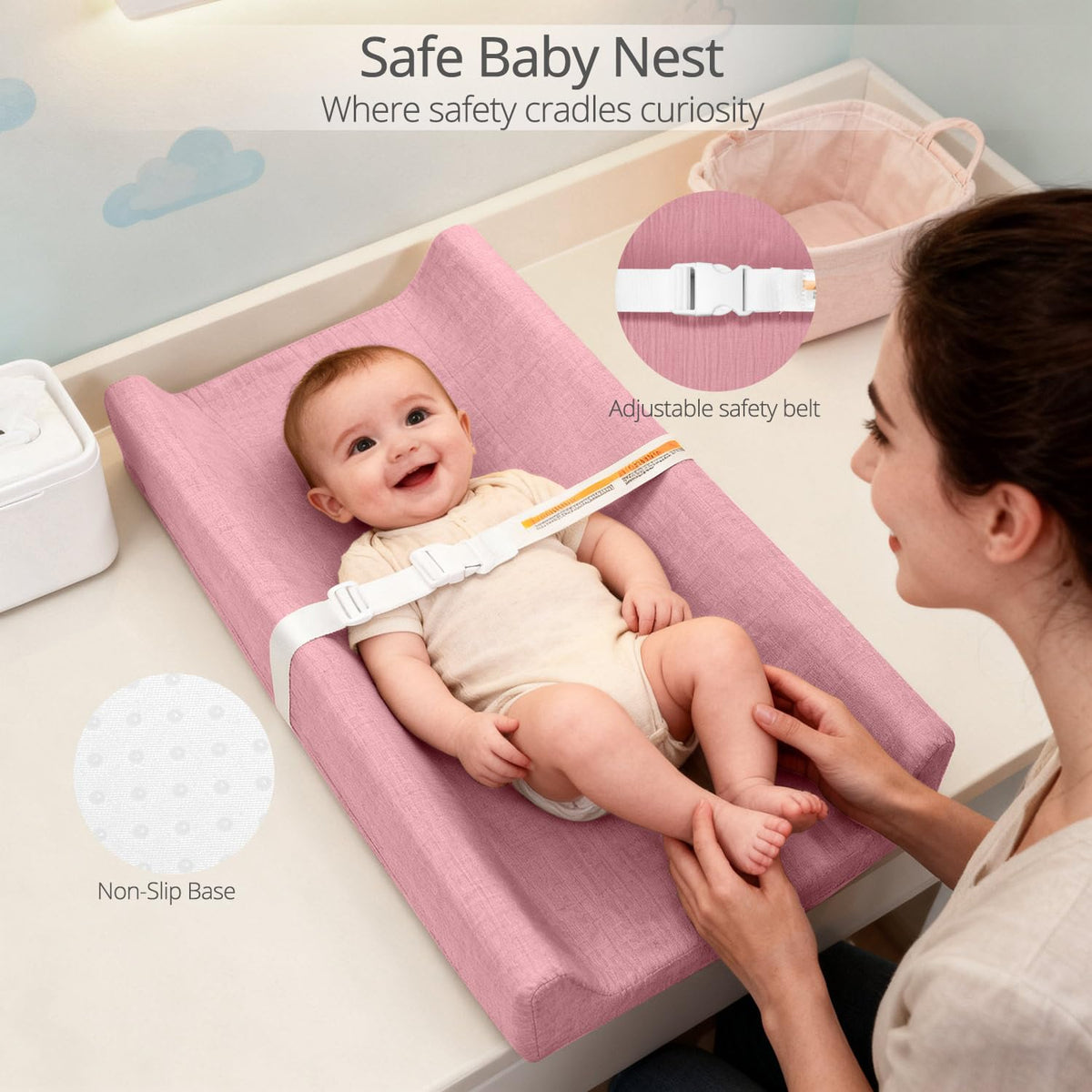 Muslin Baby Changing Pad with 2 Pack Covers
