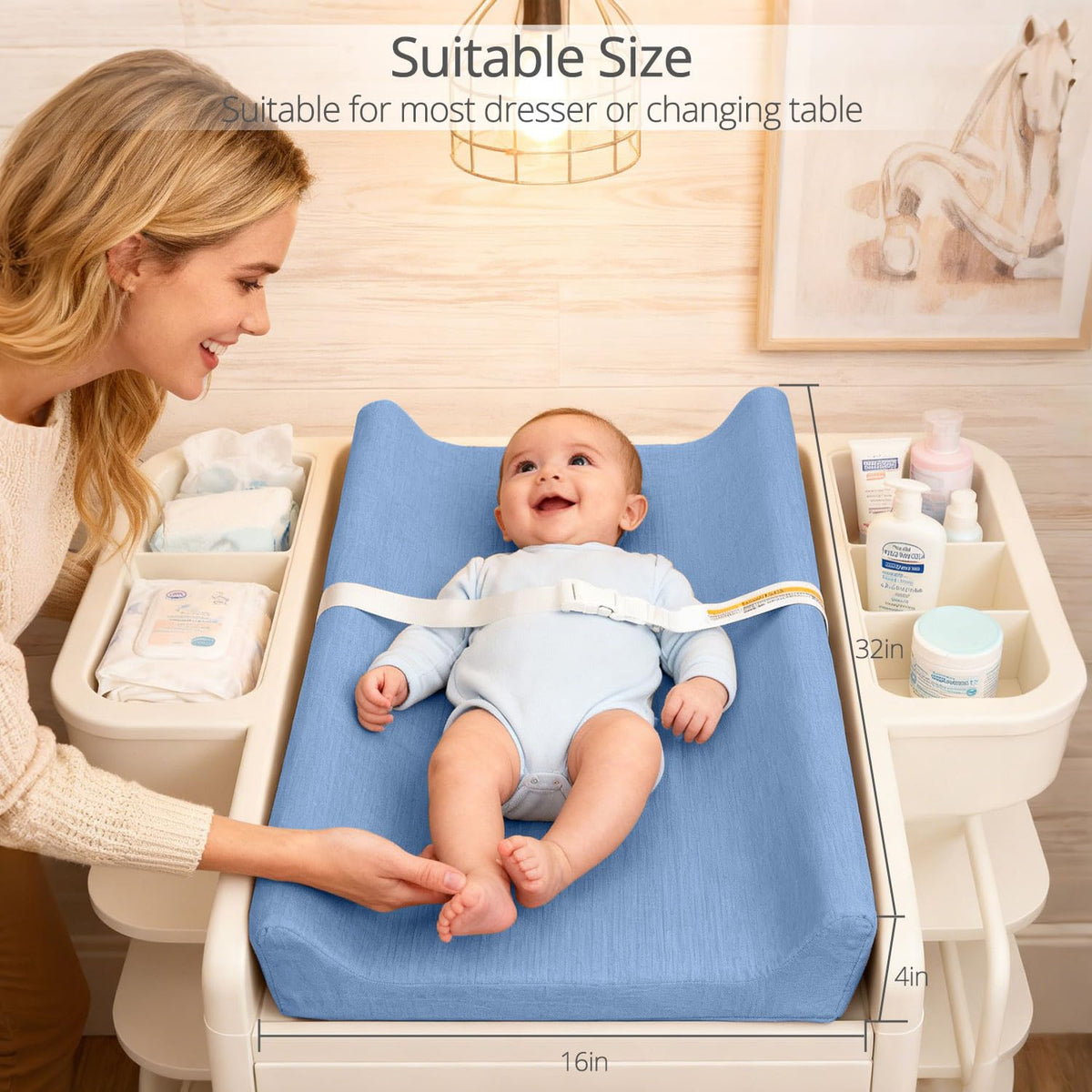 Muslin Baby Changing Pad with 2 Pack Covers