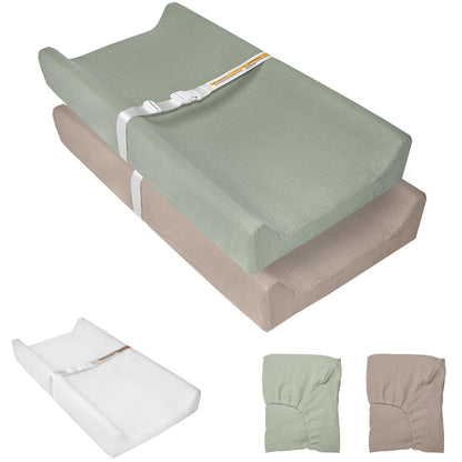 Muslin Baby Changing Pad with 2 Pack Covers