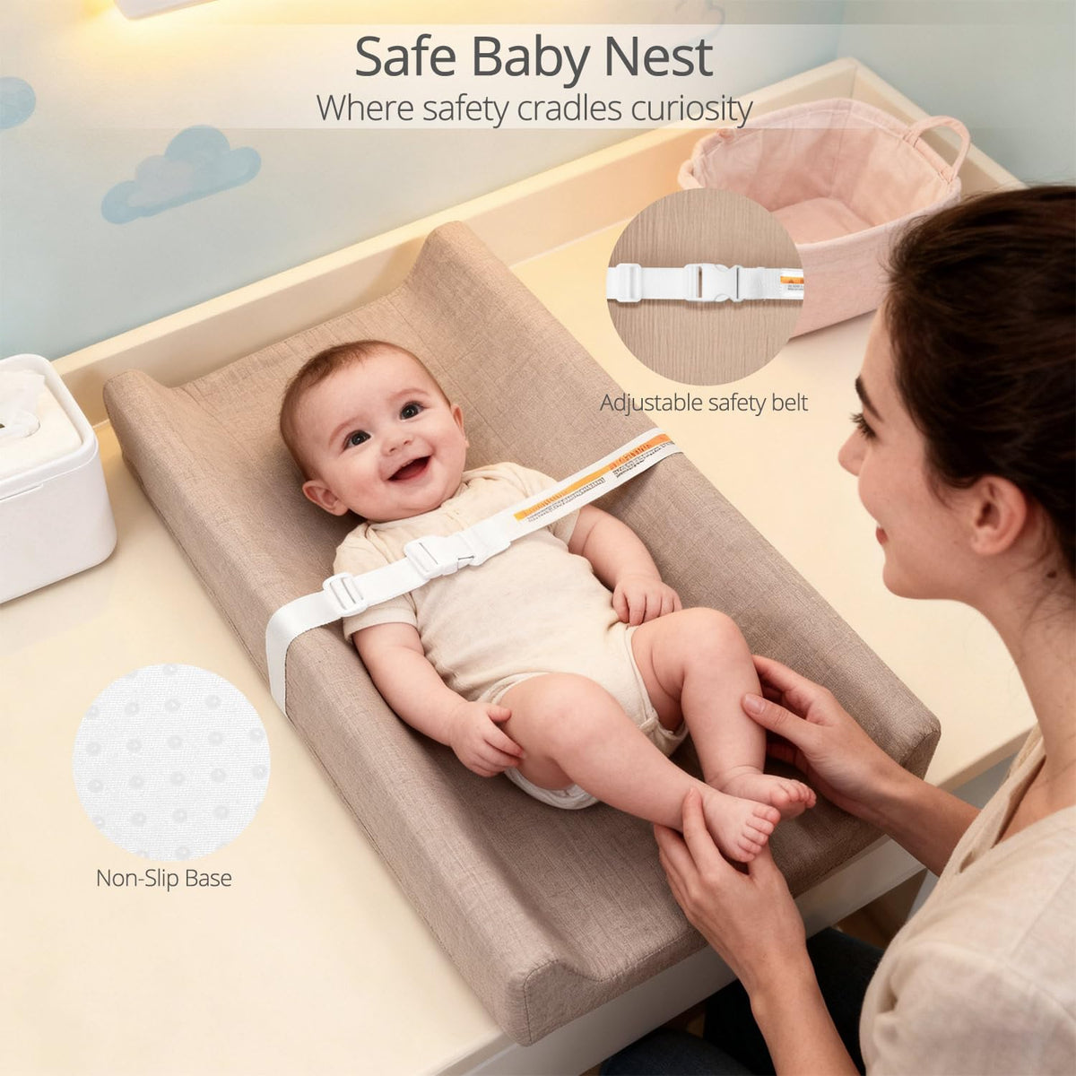 Muslin Baby Changing Pad with 2 Pack Covers