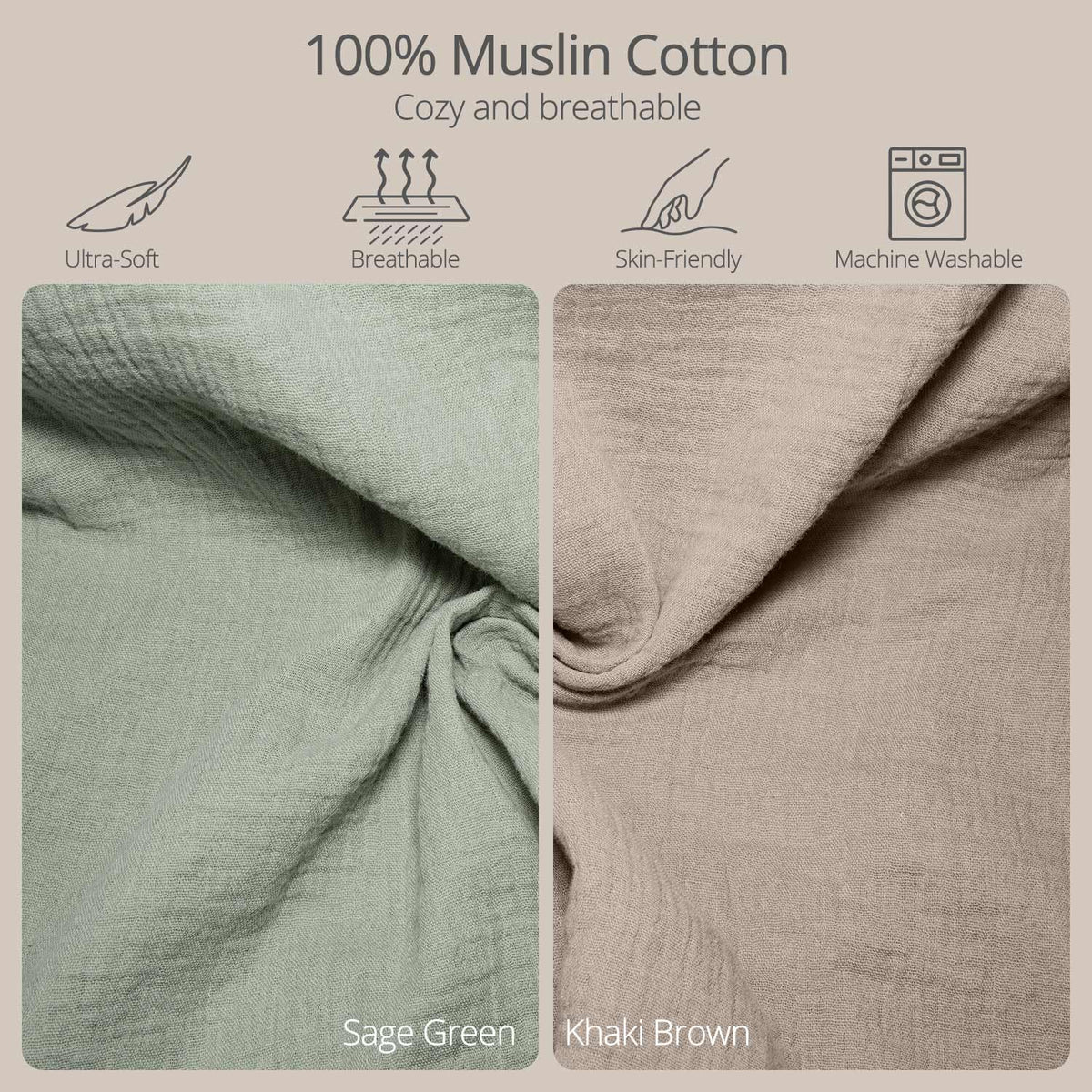 Muslin Baby Changing Pad with 2 Pack Covers