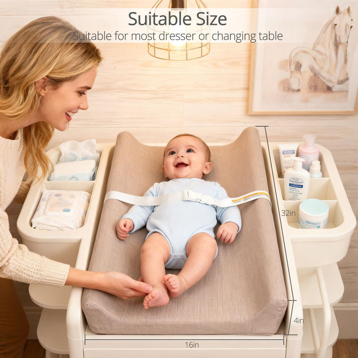 Muslin Baby Changing Pad with 2 Pack Covers