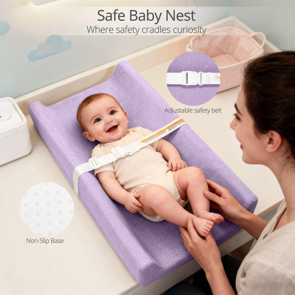 Muslin Baby Changing Pad with 2 Pack Covers