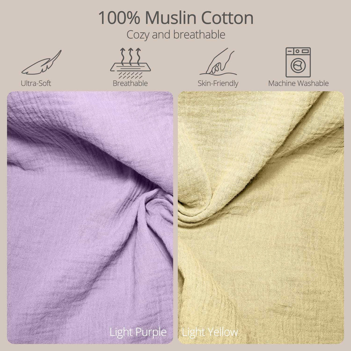 Muslin Baby Changing Pad with 2 Pack Covers