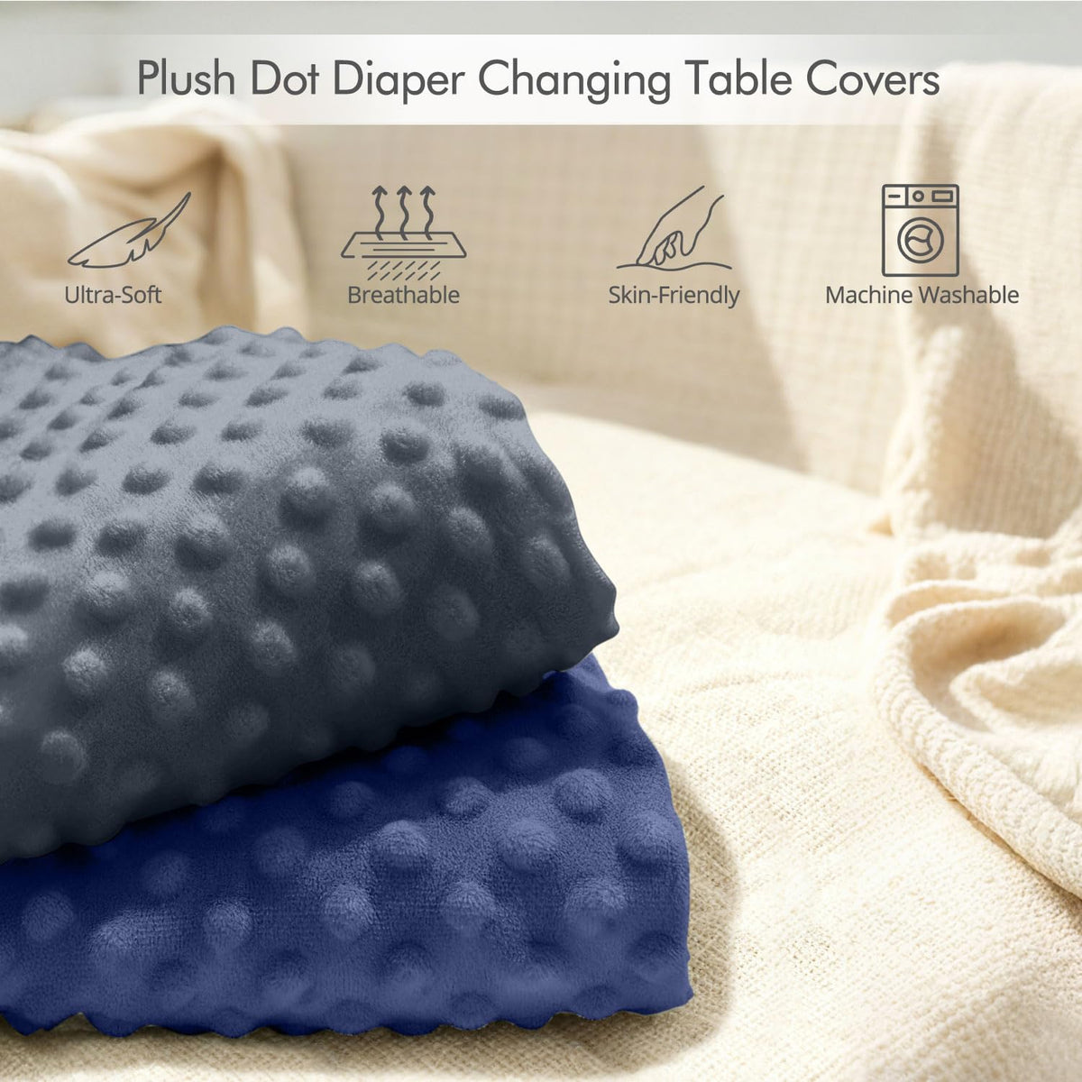 Waterproof Baby Changing Pad Wipeable Diaper Changing Mat