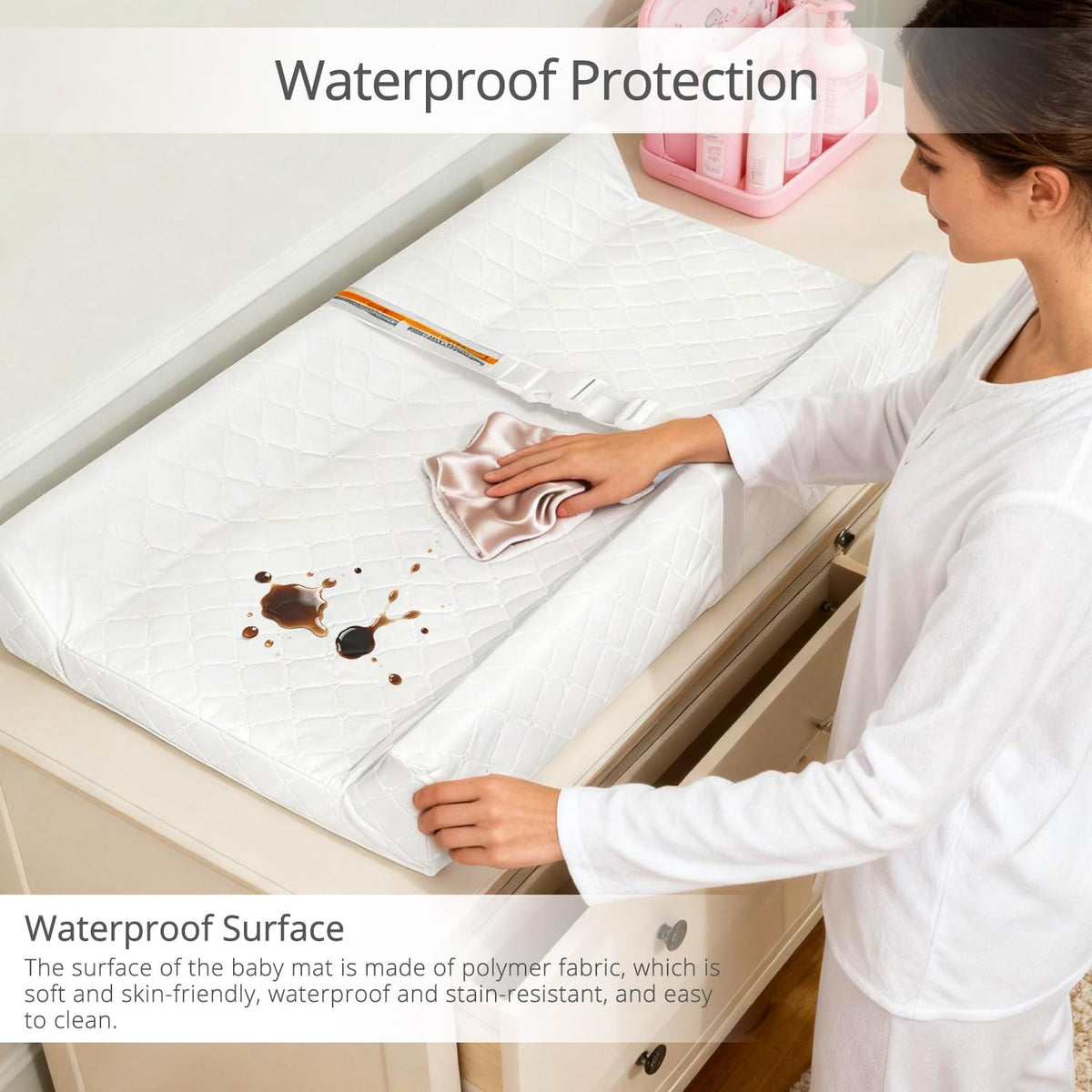 Waterproof Baby Changing Pad Wipeable Diaper Changing Mat