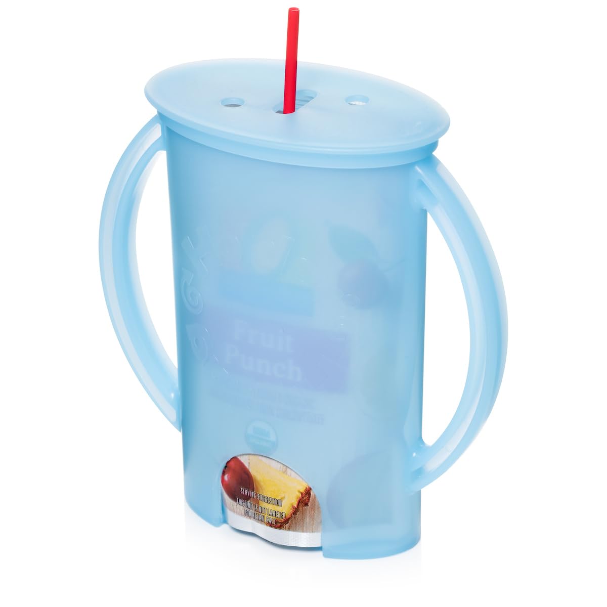 Squeeze Proof Food Pouch Holder for Toddlers, Babies, Kids, Mess Free No Squeeze Juice Box Drink and Applesauce Snack Holder with Easy Grip Handles and Lid