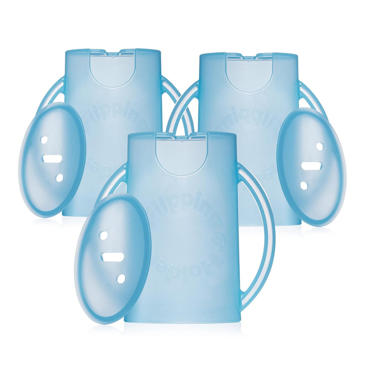Squeeze Proof Food Pouch Holder for Toddlers, Babies, Kids, Mess Free No Squeeze Juice Box Drink and Applesauce Snack Holder with Easy Grip Handles and Lid