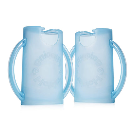 Squeeze Proof Food Pouch Holder for Toddlers, Babies, Kids, Mess Free No Squeeze Juice Box Drink and Applesauce Snack Holder with Easy Grip Handles and Lid