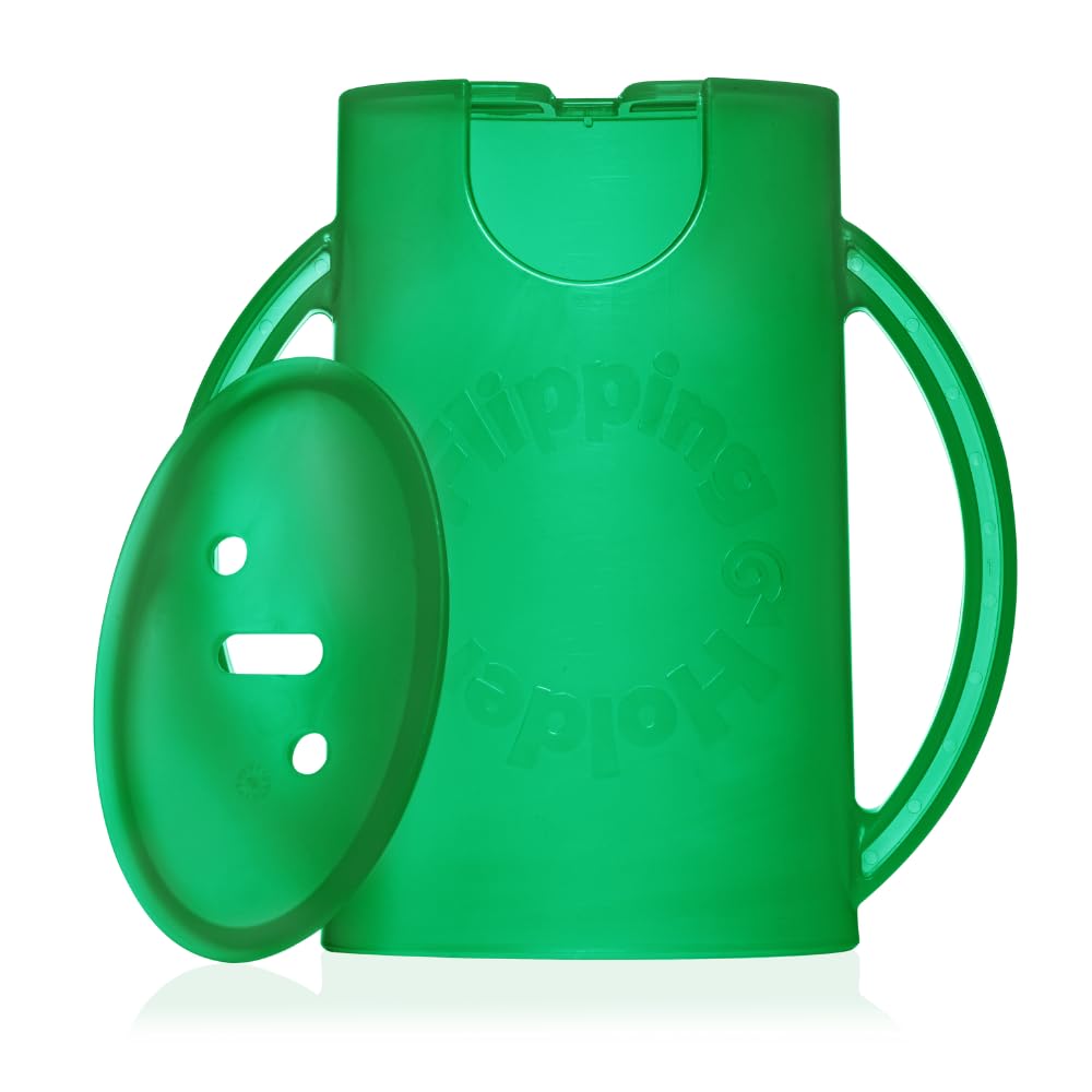 Squeeze Proof Food Pouch Holder for Toddlers, Babies, Kids, Mess Free No Squeeze Juice Box Drink and Applesauce Snack Holder with Easy Grip Handles and Lid
