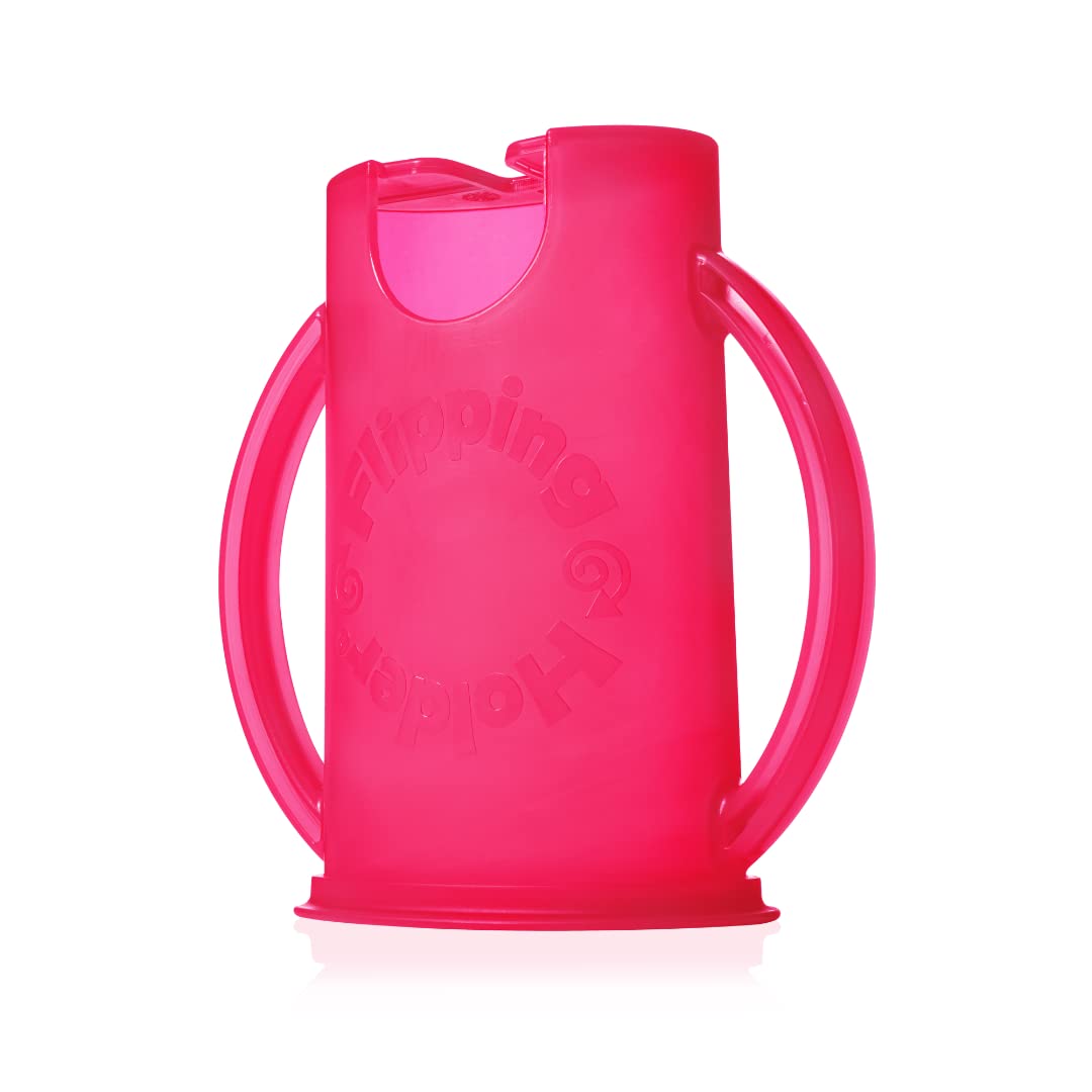 Squeeze Proof Food Pouch Holder for Toddlers, Babies, Kids, Mess Free No Squeeze Juice Box Drink and Applesauce Snack Holder with Easy Grip Handles and Lid