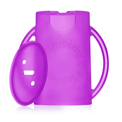 Squeeze Proof Food Pouch Holder for Toddlers, Babies, Kids, Mess Free No Squeeze Juice Box Drink and Applesauce Snack Holder with Easy Grip Handles and Lid