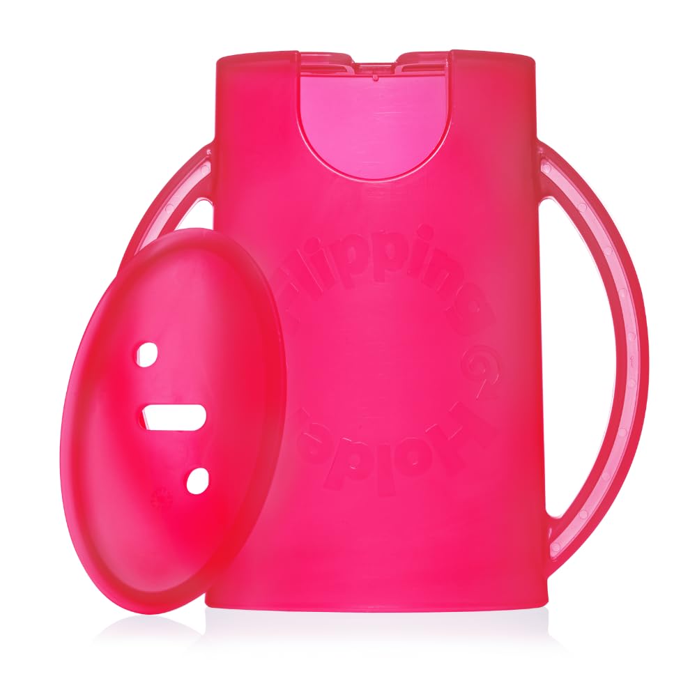 Squeeze Proof Food Pouch Holder for Toddlers, Babies, Kids, Mess Free No Squeeze Juice Box Drink and Applesauce Snack Holder with Easy Grip Handles and Lid