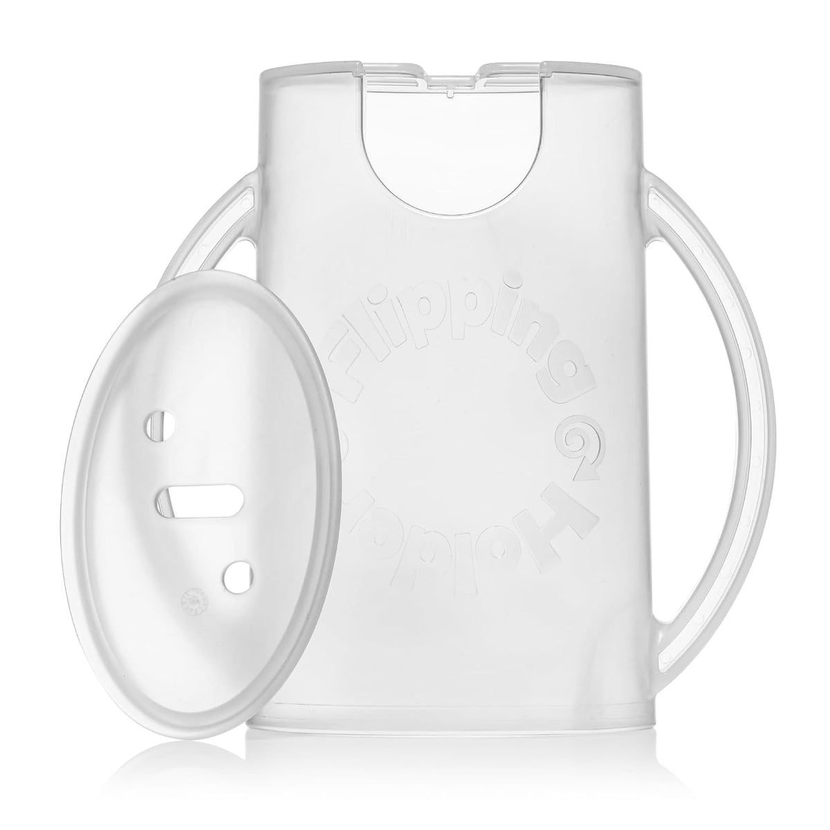 Squeeze Proof Food Pouch Holder for Toddlers, Babies, Kids, Mess Free No Squeeze Juice Box Drink and Applesauce Snack Holder with Easy Grip Handles and Lid