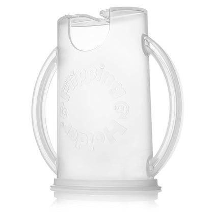 Squeeze Proof Food Pouch Holder for Toddlers, Babies, Kids, Mess Free No Squeeze Juice Box Drink and Applesauce Snack Holder with Easy Grip Handles and Lid