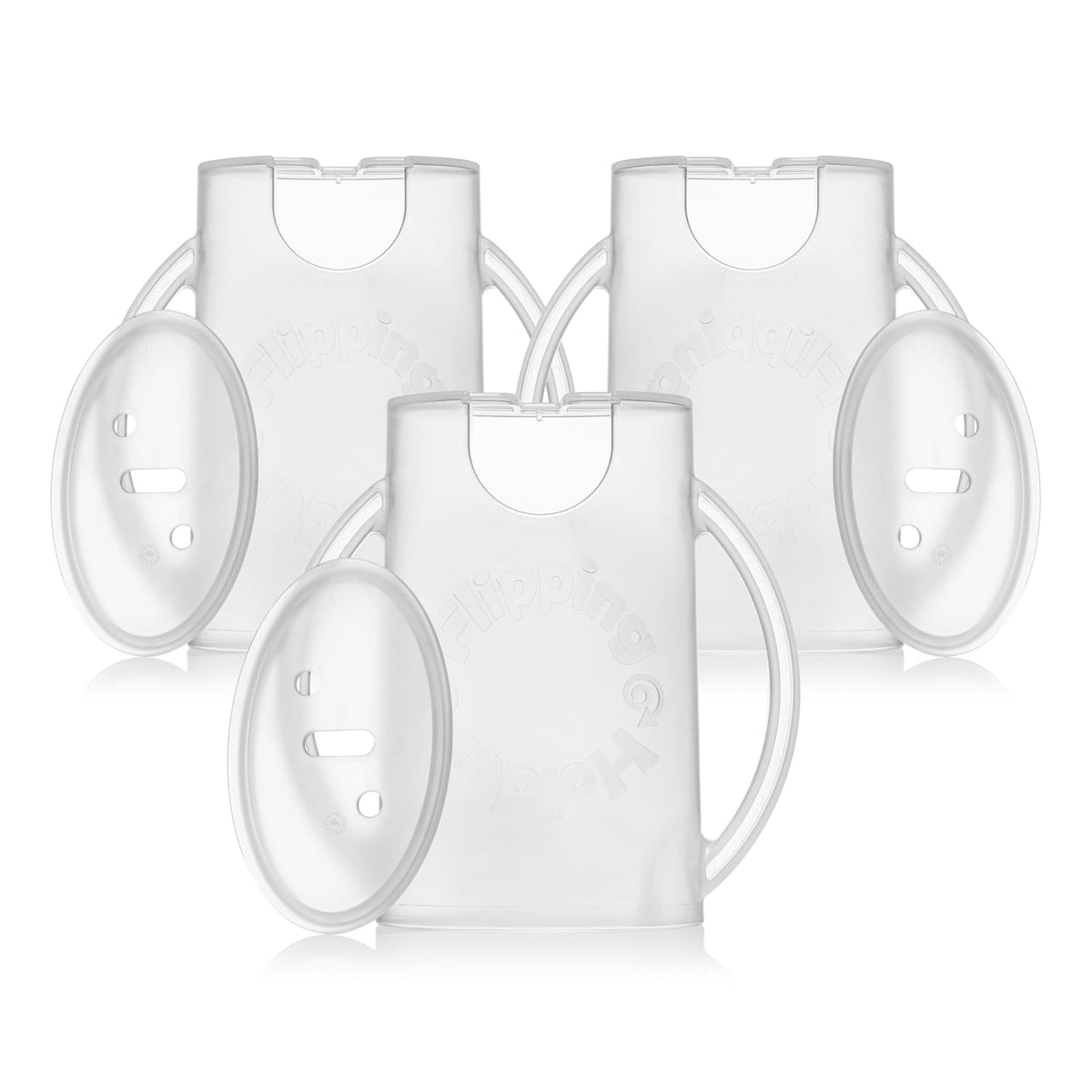 Squeeze Proof Food Pouch Holder for Toddlers, Babies, Kids, Mess Free No Squeeze Juice Box Drink and Applesauce Snack Holder with Easy Grip Handles and Lid